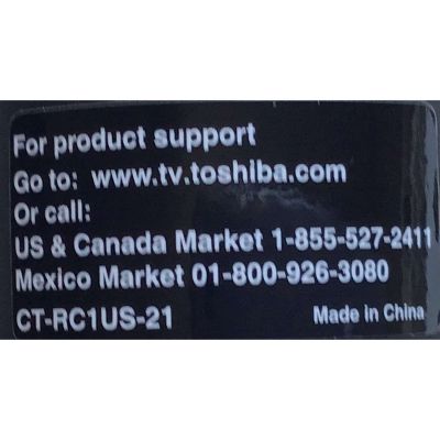 CONTROL REMOTO ORIGINAL PARA SMART TV TOSHIBA / COMANDO DE VOZ / NUMERO DE PARTE CT-RC1US-21 / 23608-YKF470 / PUW-2K19-YKF470 / MODELOS 32LF221U19 / 43LF421U19 / 43LF621U19 / 49LF421U19 / 50LF621U19 / 55LF621U19 / TF-50A810U19 - Imagen 2